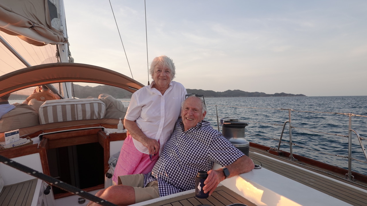 Guests sailing at sunset off Magnetic Island