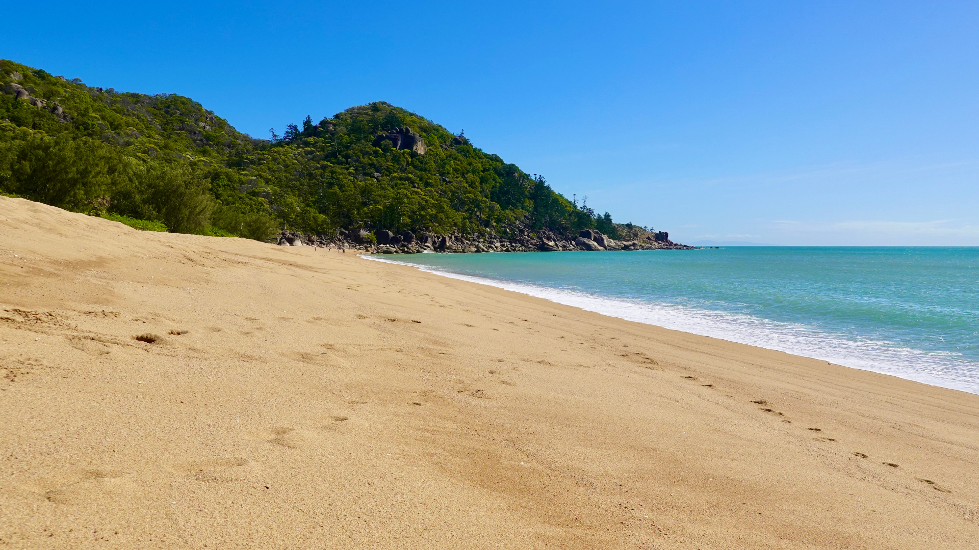 Radical Bay — a secluded white sand beach on Magnetic Island, a short walk from Magnetic Glamping