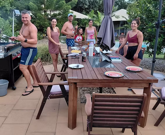 Happy guests enjoying their stay at Magnetic Glamping